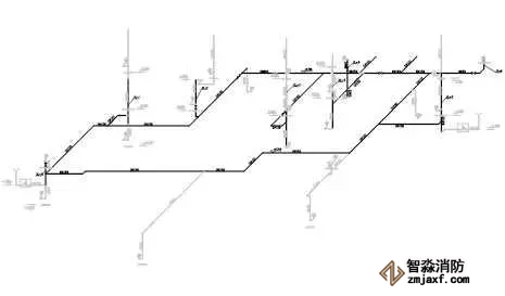 室內(nèi)消火栓給水系統(tǒng)環(huán)狀管網(wǎng)系統(tǒng)圖