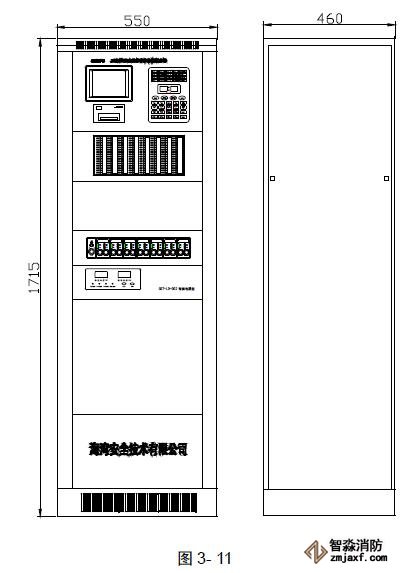 JB-QB-GSTN1500火災(zāi)報(bào)警控制器(壁掛式)外形尺寸圖