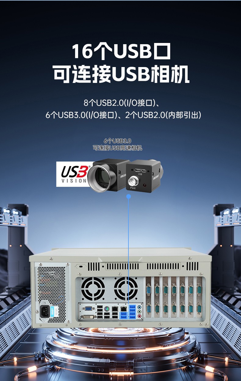 東田4U上架式工控機(jī),雙千兆網(wǎng)口14個(gè)COM口工控電腦,DT-610L-684G2.jpg