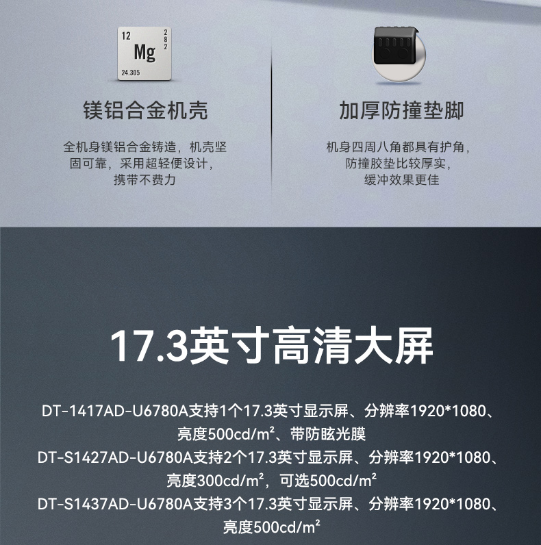 國產(chǎn)化雙屏加固便攜機(jī),指揮調(diào)度加固計(jì)算機(jī),DT-S1427AD-U6780A.jpg