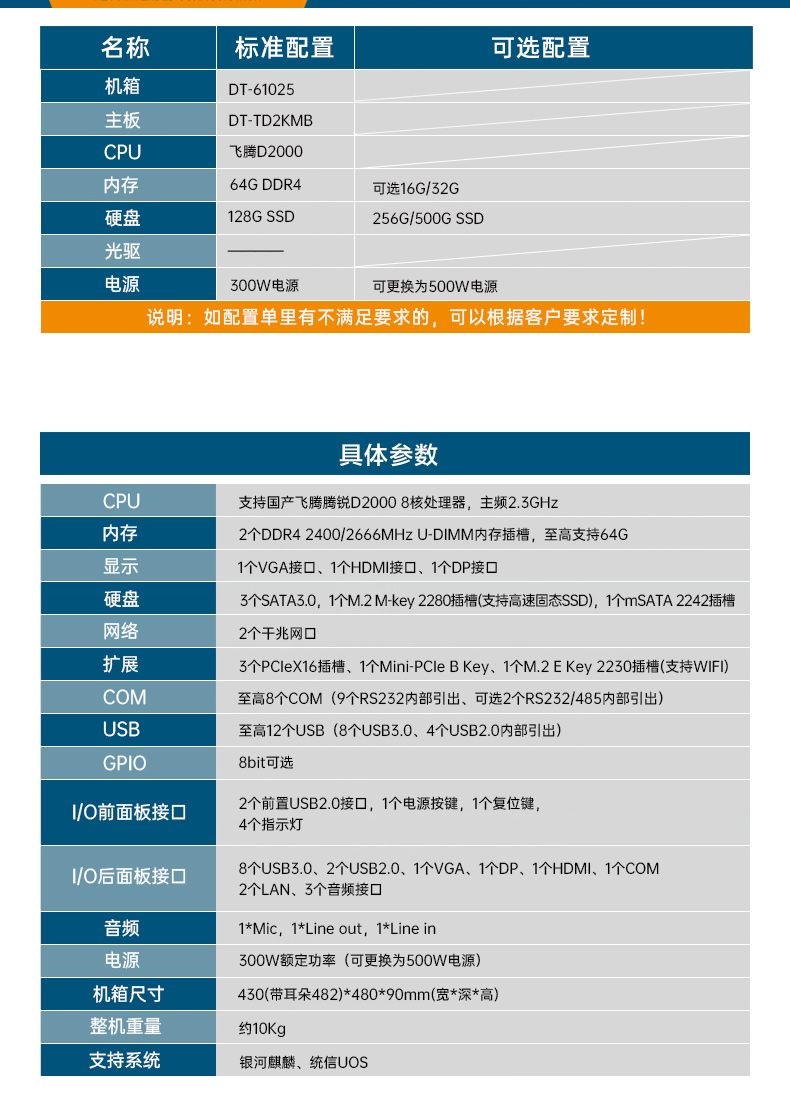 國產(chǎn)化飛騰2U工控機,信息安全工業(yè)電腦主機,DT-61025-TD2KMB.jpg